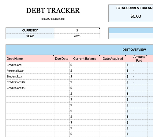 (FREE) Debt Tracker